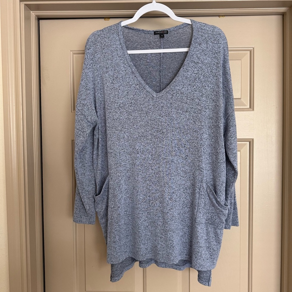 Mm Mm Mm - Blue/Grey Sweater Top